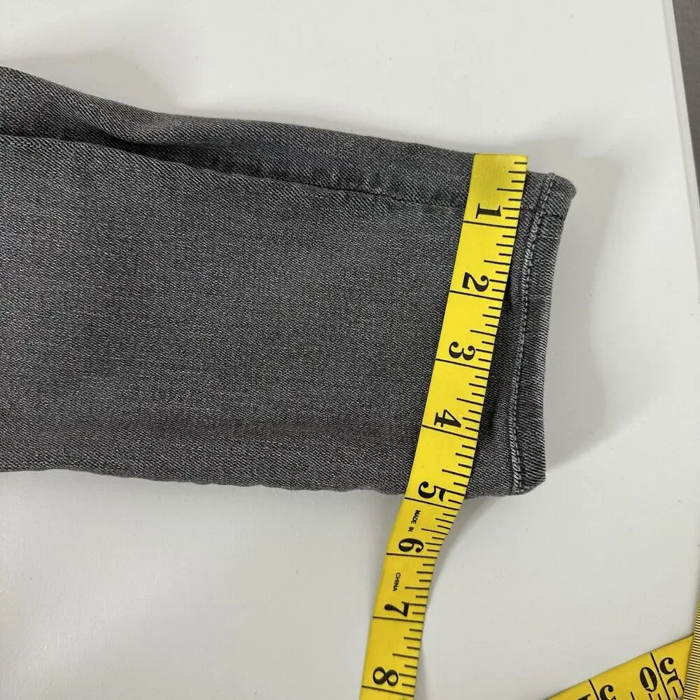Mother Jeans Womens‎ 26 Gray Pixie Skinny Ankle Stretch High Rise Exposed Button